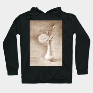 painted still life with flowers Hoodie